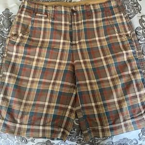 Worn Plaid Shorts
